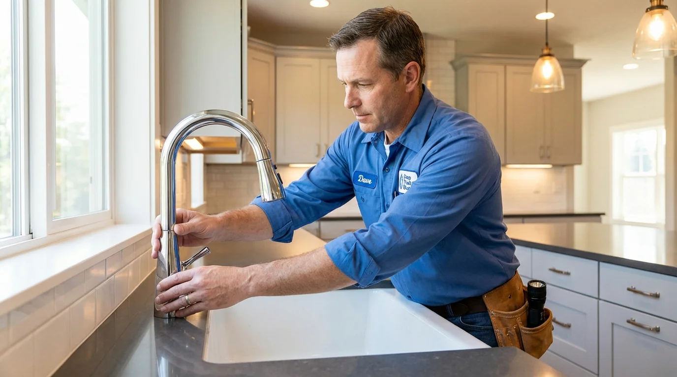 Kitchen faucet installation by Johns Plumbing LLC in Des Arc